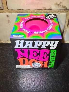 Needoh Happy Snappy Squeezable Pop - Pink Stress Ball